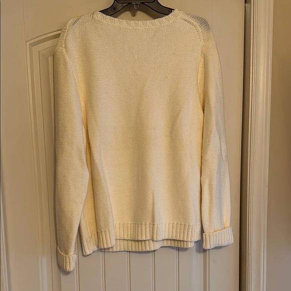 J Crew Cable Knit Cream Sweater - Picture 3 of 5
